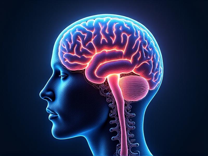 A digital illustration of a human brain with glowing neural pathways and molecular structures of nootropics like L-theanine and caffeine, set against a dark blue background, emphasizing scientific precision.